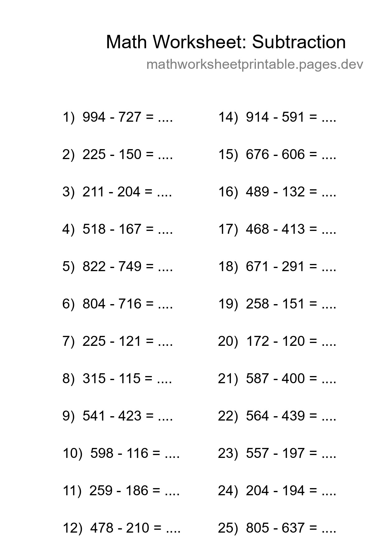Free 26 Subtraction Math Worksheet For Grade 5 With Answers - Part 28